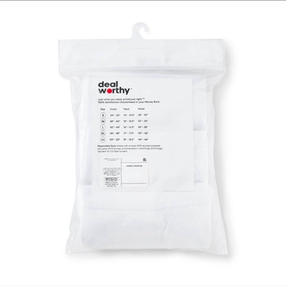 Men's Crewneck T-Shirt 3pk - Dealworthy™ White S - Picture 3 of 3